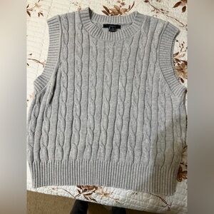 Forever 21 Light Gray Cable Knit Sweater